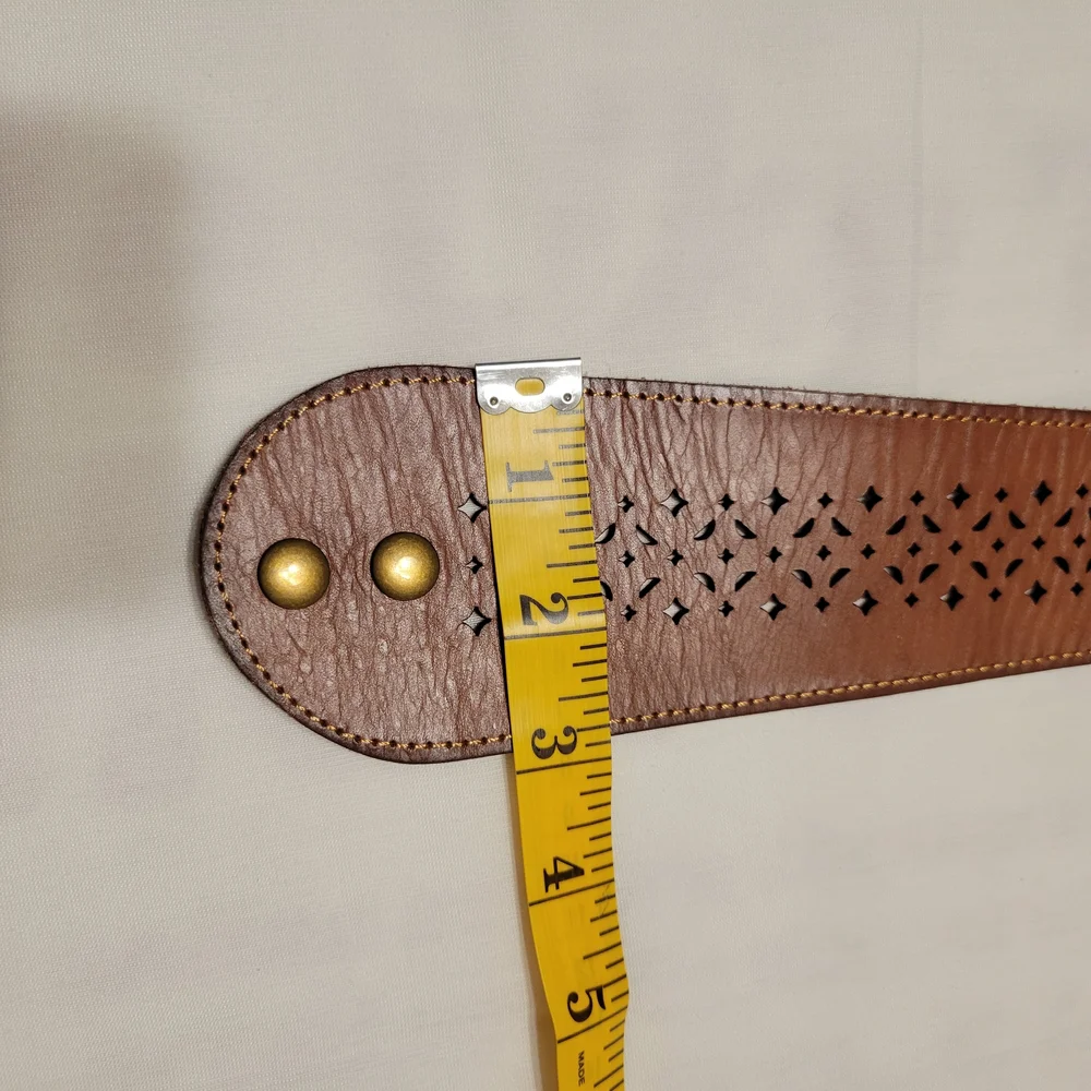 Fossil Brown Leather Strap with Cutout Design